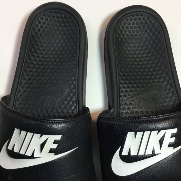 Nike Sandals Mens 12 Benassi JDI Classic Slide Black Slip On Casual 343880-090 - Picture 6 of 8